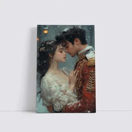 Romantic Couple Snow Winter Fantasy Art