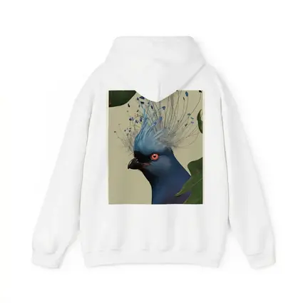 Blue Crowned Pigeon Portrait Green Leaves