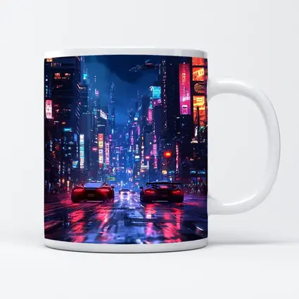 Supercars Racing Neon Cyberpunk City Night