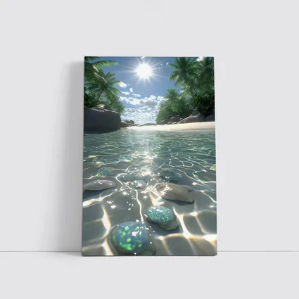 Tropical Beach Clear Water Shells Sunshine