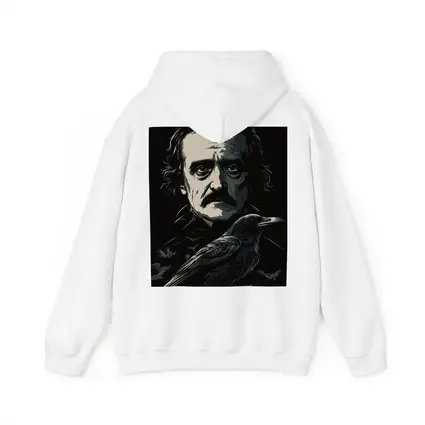 Edgar Allan Poe Dark Portrait With Raven