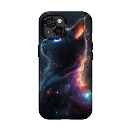 Black Cat Galaxy Space Cosmic Fantasy Art