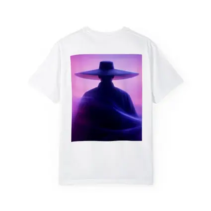 Samurai Figure Purple Neon Mist Background