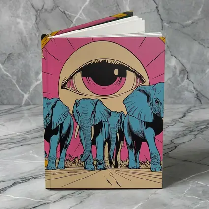 Blue Elephants Giant Eye Pop Art
