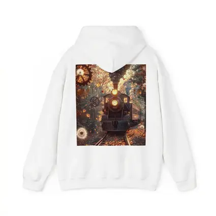 Vintage Steam Train Autumn Forest Steampunk