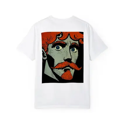 Red Haired Man Comic Art Dark Background