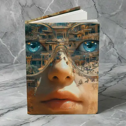 Woman Face Double Exposure Ancient Temple