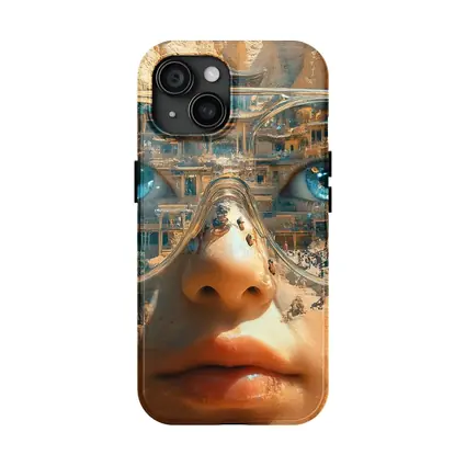 Woman Face Double Exposure Ancient Temple