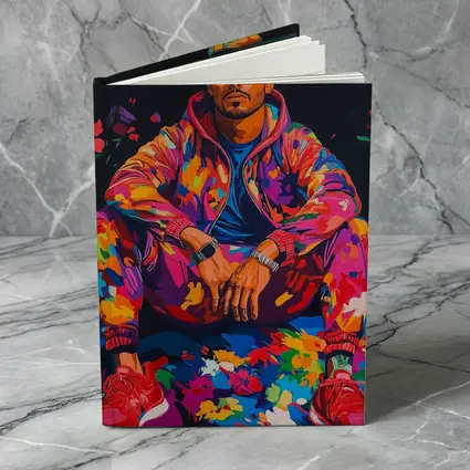 Colorful Man Portrait Pop Art Flowers