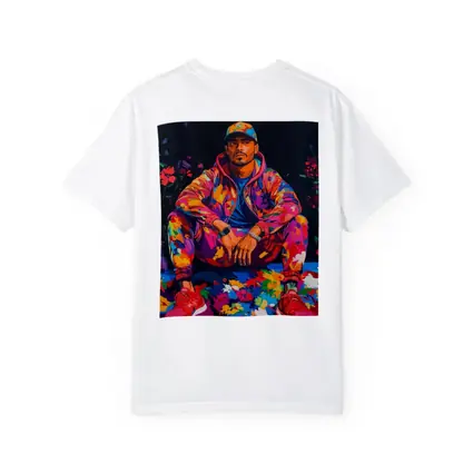 Colorful Man Portrait Pop Art Flowers