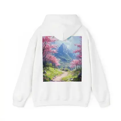 Cherry Blossom Path Mountain Anime Art