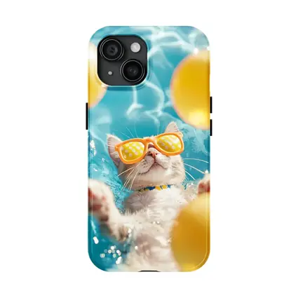 Cool Cat Sunglasses Swimming Pool Summer