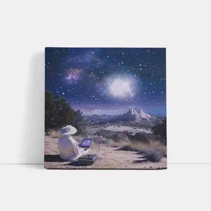 Desert Stargazer Milky Way Night Sky Art
