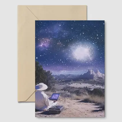 Desert Stargazer Milky Way Night Sky Art