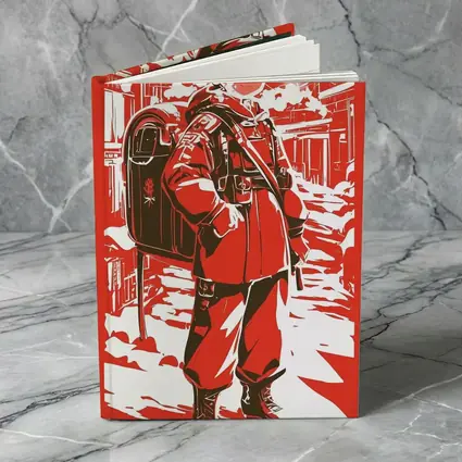 Anime Manga Girl Postal Worker Red City