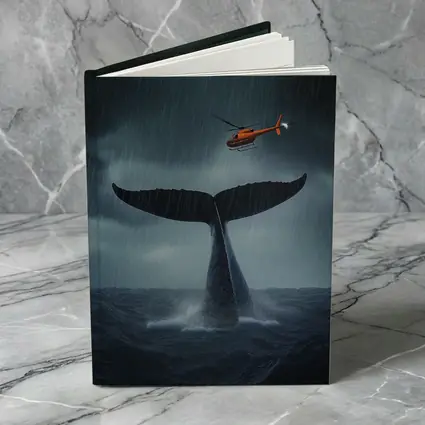Whale Tail Rising Storm Sea Helicopter