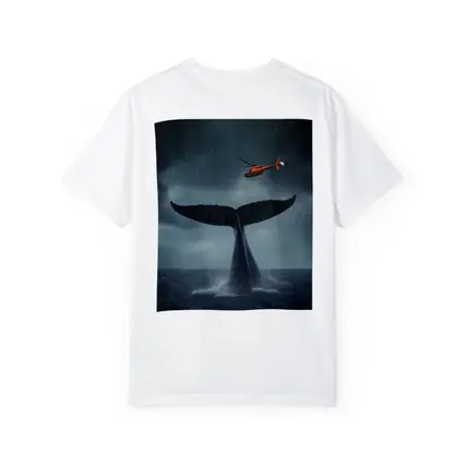 Whale Tail Rising Storm Sea Helicopter