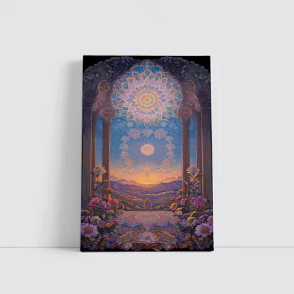 Mandala Arch Floral Mystic Sunset Landscape