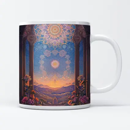 Mandala Arch Floral Mystic Sunset Landscape