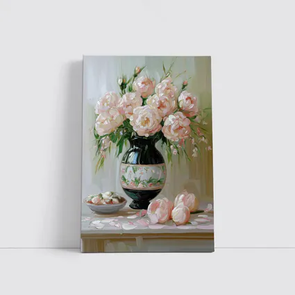 Pink Peonies Oil Painting Still Life