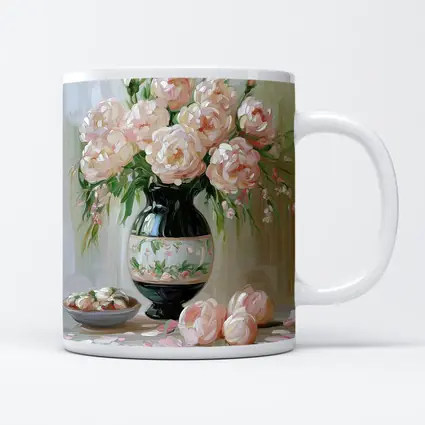 Pink Peonies Oil Painting Still Life
