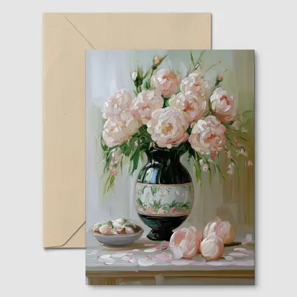 Pink Peonies Oil Painting Still Life