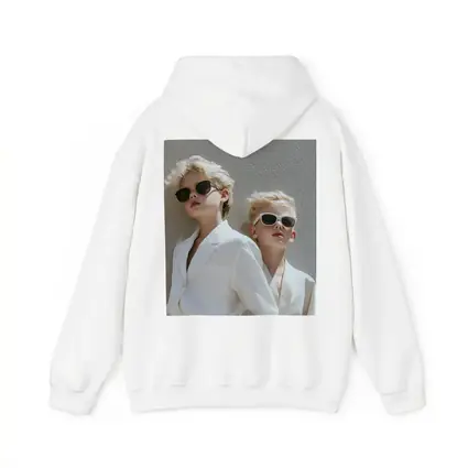 Two Blonde Kids White Blazers Sunglasses