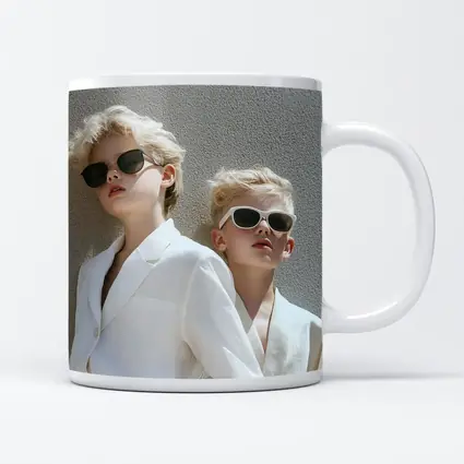 Two Blonde Kids White Blazers Sunglasses