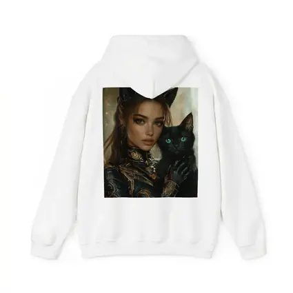 Fantasy Woman Cat Ears Black Cat Portrait