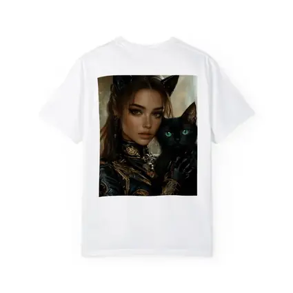 Fantasy Woman Cat Ears Black Cat Portrait