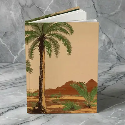 Desert Palm Trees Vintage Botanical Illustration