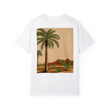 Desert Palm Trees Vintage Botanical Illustration