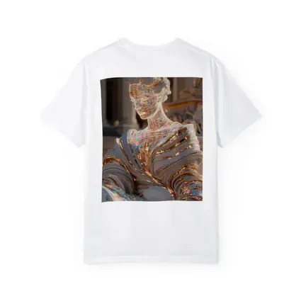 Holographic Greek Sculpture Classical Architecture Background