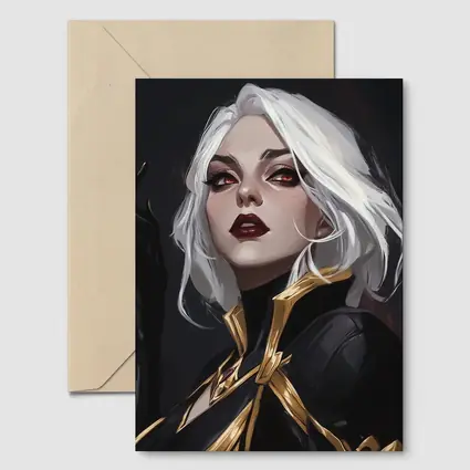 White Haired Villain Woman Dark Fantasy Art