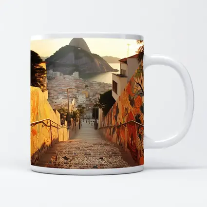 Rio de Janeiro Stairs Sugarloaf Mountain View