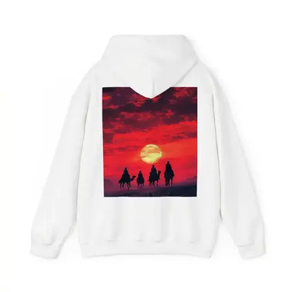 Camel Caravan Silhouette Red Desert Sunset