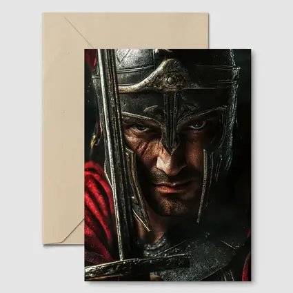 Spartan Warrior Helmet Sword Dark Background