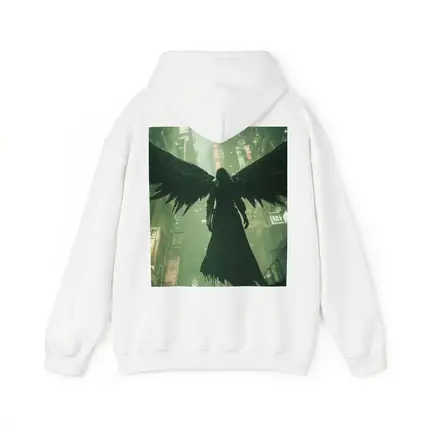 Dark Angel Black Wings Cyberpunk City