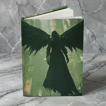 Dark Angel Black Wings Cyberpunk City