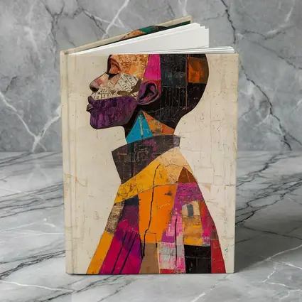 Abstract Collage Portrait Man Side Profile