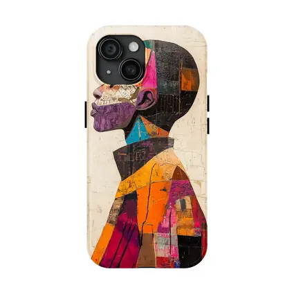 Abstract Collage Portrait Man Side Profile