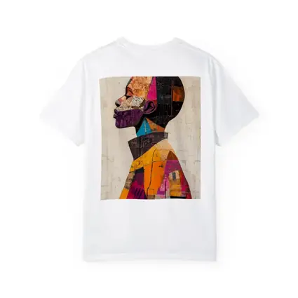Abstract Collage Portrait Man Side Profile