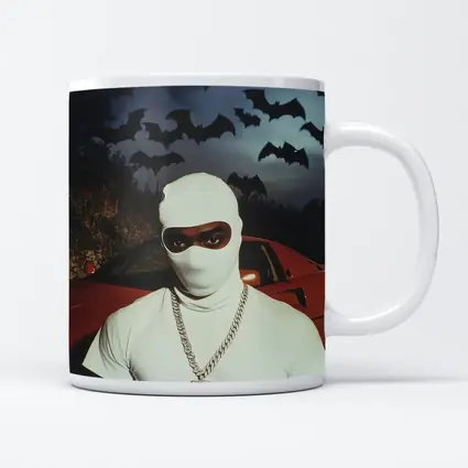 Masked Man Red Ferrari Bats Night