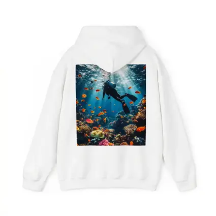 Scuba Diver Over Tropical Coral Reef