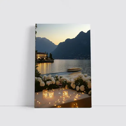 Lake Como Sunset Roses Candlelight Evening