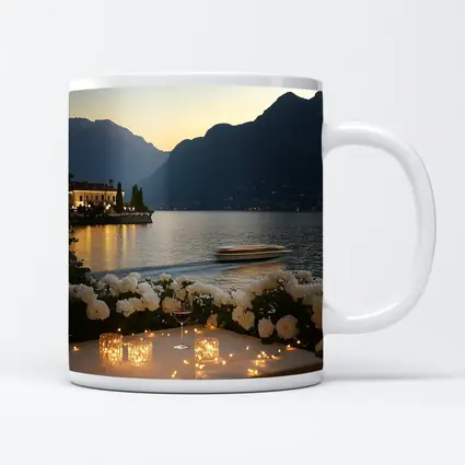Lake Como Sunset Roses Candlelight Evening