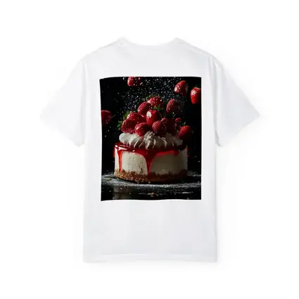 Strawberry Cheesecake Dark Background Food Art