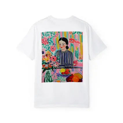 Woman With Fruit Bowl Floral Matisse Style