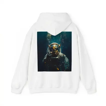 Astronaut Floating Underwater Earth Reflection