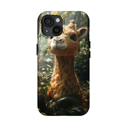 Cute Baby Giraffe In Jungle Forest